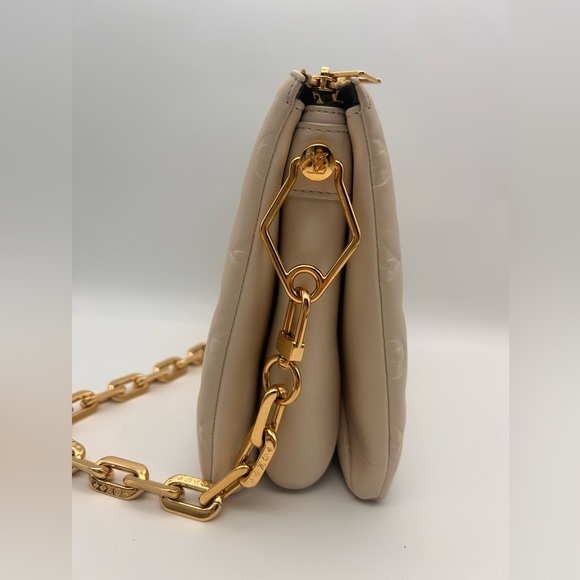 Louis Vuitton Coussin PM Cream Monogram Empreinte Gold Chain Strap - Picture 8 of 16
